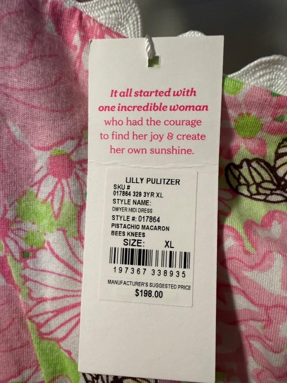 Lilly Pulitzer Dwyer Midi Dress in Pistachio Macaron Bees Knees - Picture 5 of 6